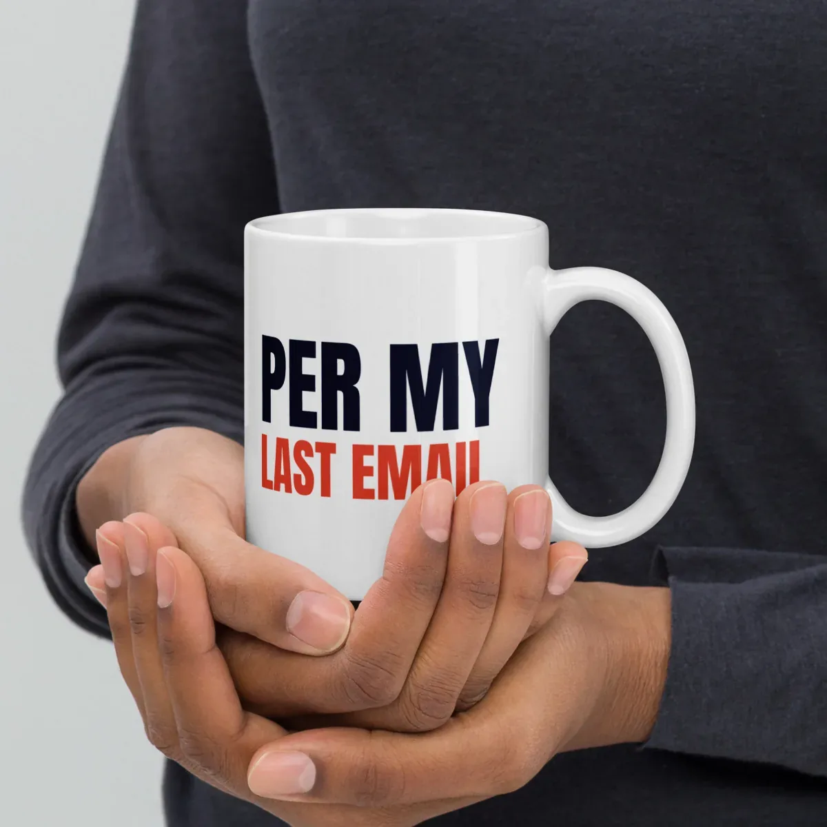 Per my last email — 11oz mug: In hand