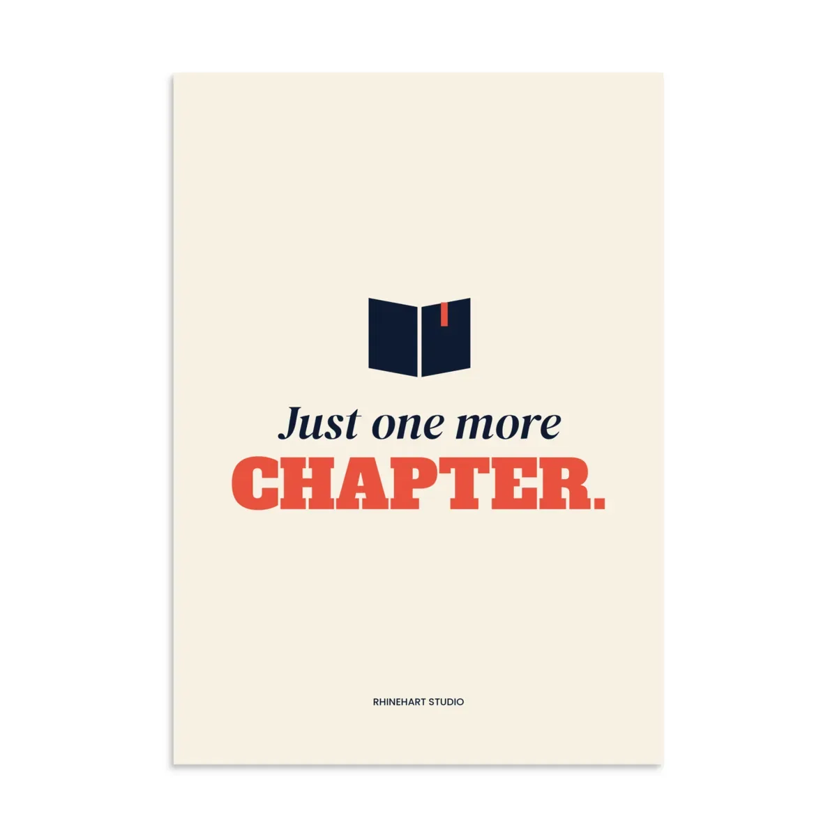 Just one more chapter — A3 art print: The print (flat)